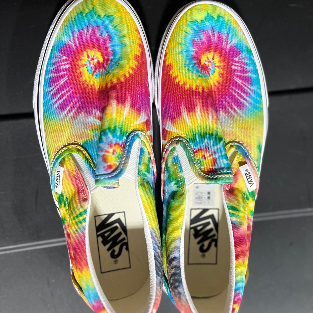 Vans Classic Multicolor Tie-Dye Slip-Ons